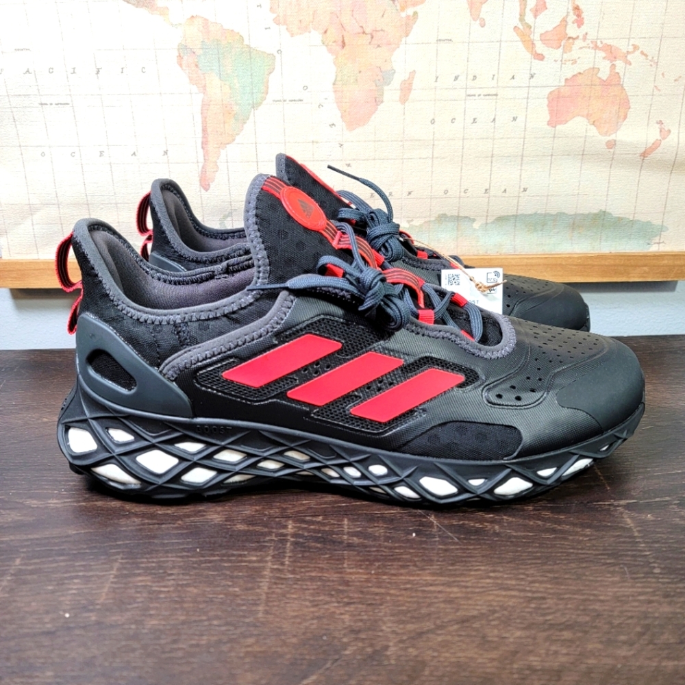 BRAND NEW Adidas Web Boost Core Black Red Carbon Men's Size 11.5
